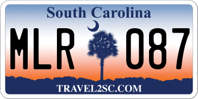 SC license plate MLR087