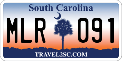 SC license plate MLR091