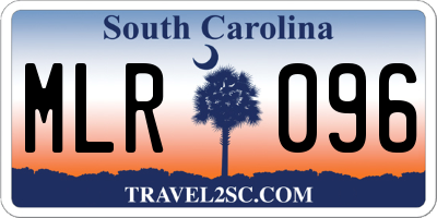 SC license plate MLR096