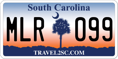 SC license plate MLR099