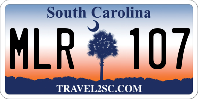 SC license plate MLR107