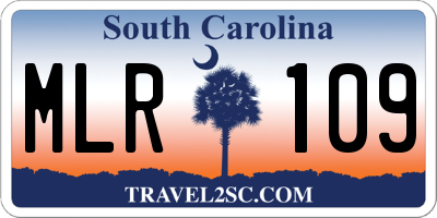 SC license plate MLR109