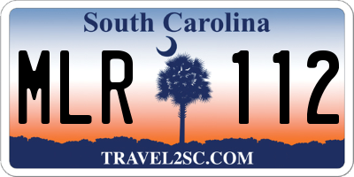 SC license plate MLR112