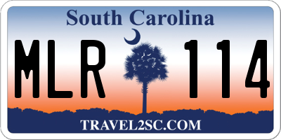 SC license plate MLR114