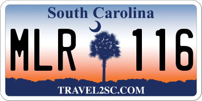 SC license plate MLR116