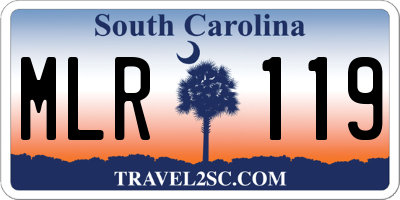 SC license plate MLR119