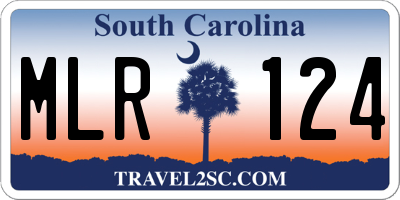 SC license plate MLR124