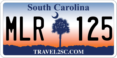 SC license plate MLR125