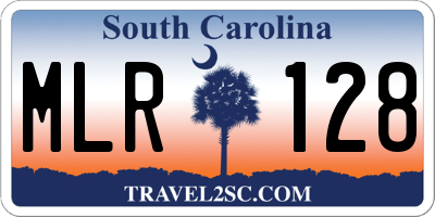 SC license plate MLR128
