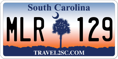 SC license plate MLR129