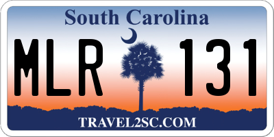SC license plate MLR131