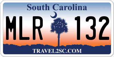 SC license plate MLR132