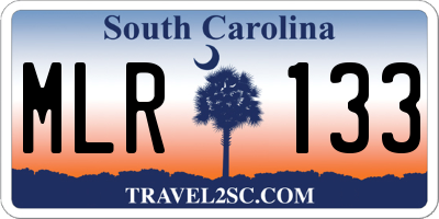 SC license plate MLR133