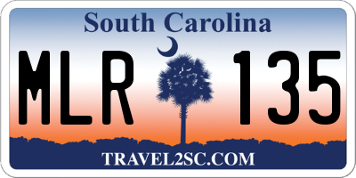 SC license plate MLR135