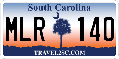 SC license plate MLR140