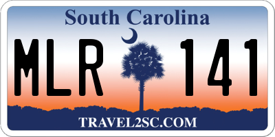 SC license plate MLR141