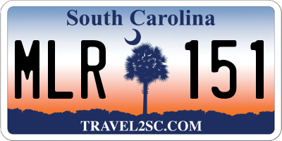 SC license plate MLR151