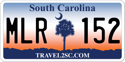 SC license plate MLR152