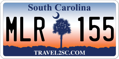 SC license plate MLR155