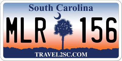 SC license plate MLR156