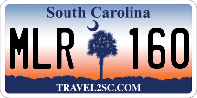 SC license plate MLR160
