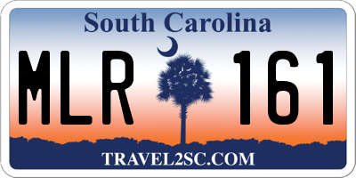 SC license plate MLR161