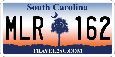 SC license plate MLR162