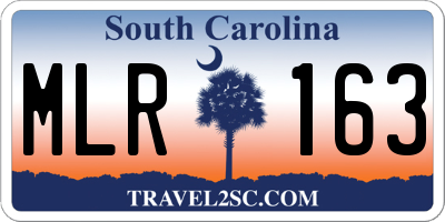 SC license plate MLR163