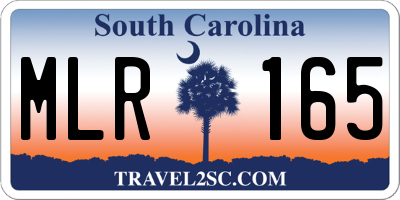 SC license plate MLR165