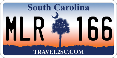 SC license plate MLR166