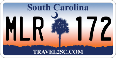 SC license plate MLR172