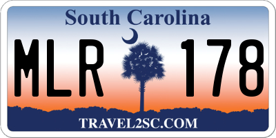 SC license plate MLR178