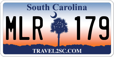 SC license plate MLR179