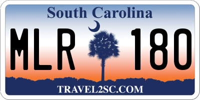 SC license plate MLR180