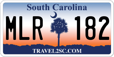 SC license plate MLR182