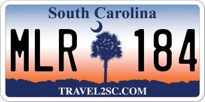 SC license plate MLR184