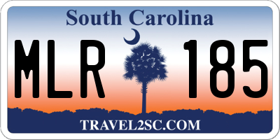 SC license plate MLR185