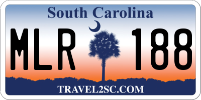 SC license plate MLR188