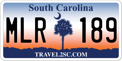 SC license plate MLR189