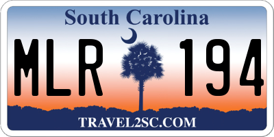 SC license plate MLR194