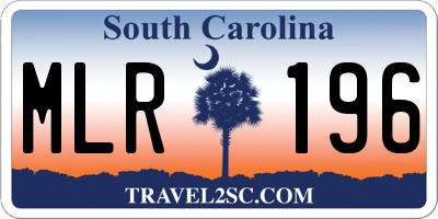 SC license plate MLR196