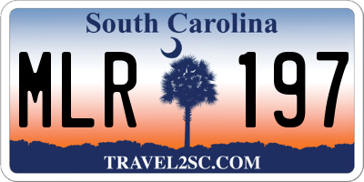 SC license plate MLR197