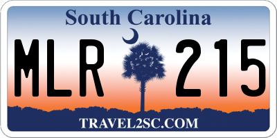 SC license plate MLR215