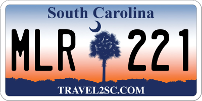 SC license plate MLR221