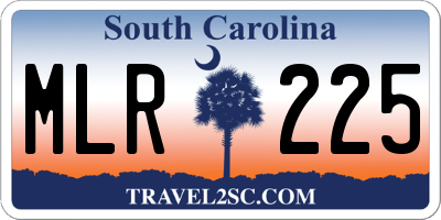 SC license plate MLR225