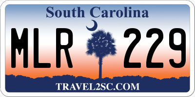 SC license plate MLR229