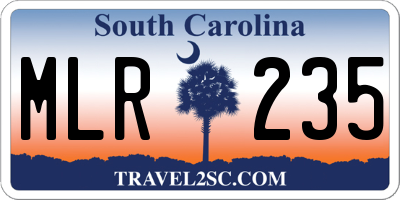 SC license plate MLR235