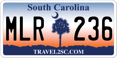 SC license plate MLR236