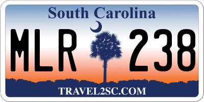 SC license plate MLR238