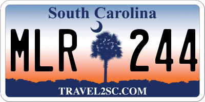 SC license plate MLR244